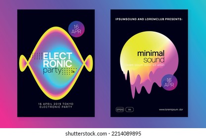 Techno Fest. Dance And Exhibition Design. Indie Effect For Set. Memphis Background For Magazine Template. Bright Trance Party. Black And Pink Techno Fest