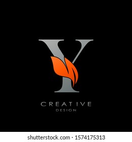 Techno Fire Letter Y  logo.  Creative design concept fire shape with letter Y logo for initial, business identity.