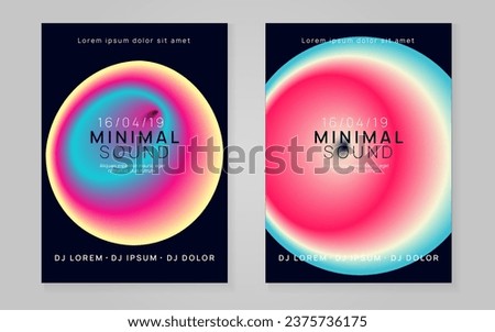 Techno Flyer. Fun Electronic Fest. Dynamic Background For Invitation Layout. Music And Concert Shape. Bright Art For Set. Rainbow Techno Flyer