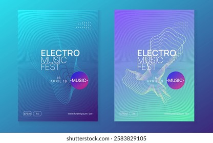 Techno Flyer. Pink Party Background. Trance Invite. Edm Concert Graphic. Psychedelic Radio Invitation. Violet Sound Poster. Discotheque Magazine. Blue Techno Flyer