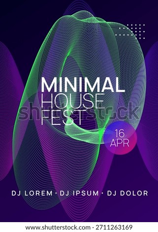 Techno Flyer. Trance Vector. Violet Music Banner. Dance Festival Template. Dj Design. Nightclub Disco Invitation. Blue Discotheque Set. Green Techno Flyer