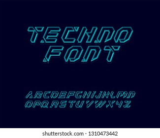 techno font set