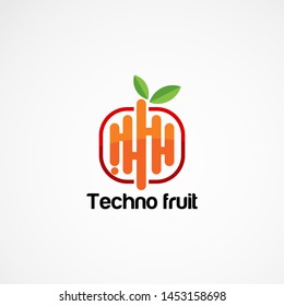 techno fruit logo vector designs with modern touch