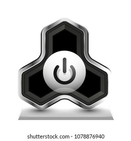 Techno futuristic start power button. Vector illustration