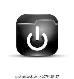 Techno futuristic start power button. Vector illustration