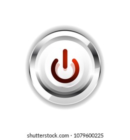 Techno futuristic start power button. Vector illustration