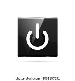Techno-futuristischer Start-Power-Button. Vektorgrafik