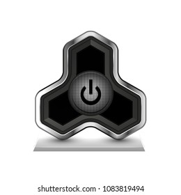 Techno futuristic start power button. Vector illustration