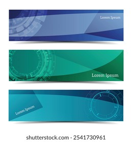 techno gear business banner card template background copy space for text