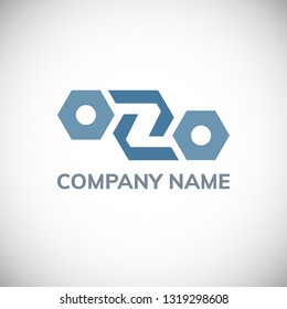 Techno gear logo design. Vector illustration