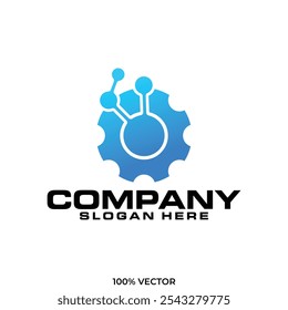 Techno Gear logo Design Vector Icon Template