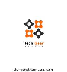 Techno Gear Logo, Gear Of Technology Icon