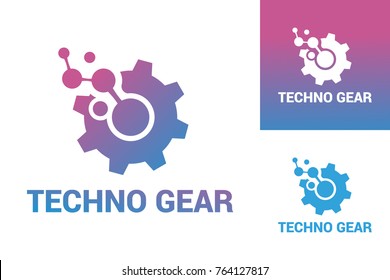 Techno Gear Logo Template Design