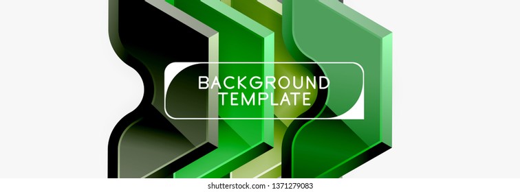 Diseño de pancartas abstracto de formas geométricas Techno. Plantilla de vector para fondo o logotipo