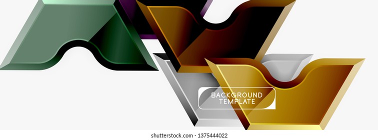 Techno geometrische Formen abstraktes Bannerdesign. Vektorvorlage für Hintergrund oder Logo