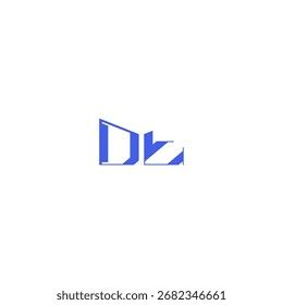 techno geometric style DT square concept abstract monogram initial logo design letter