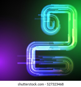 Techno Geometric Vector Circle Modern Science Abstract Background