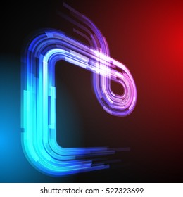 Techno Geometric Vector Circle Modern Science Abstract Background