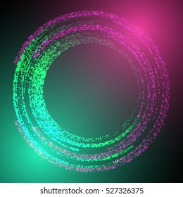 Techno Geometric Vector Circle Modern Science Abstract Background
