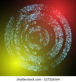 Techno Geometric Vector Circle Modern Science Abstract Background