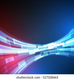 Techno Geometric Vector Circle Modern Science Abstract Background
