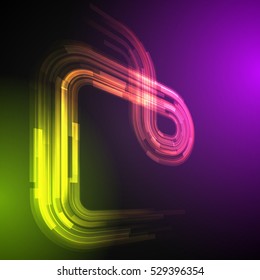 Techno Geometric Vector Circle Modern Science Abstract Background