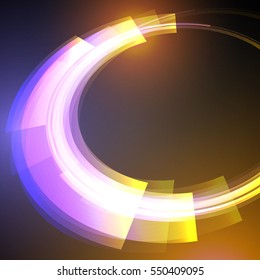 Techno Geometric Vector Circle Modern Science Abstract Background