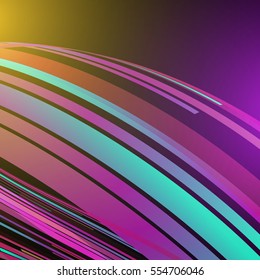 Techno Geometric Vector Curve Modern Science Abstract Background