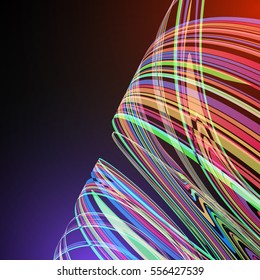 Techno Geometric Vector Curve Modern Science Abstract Background