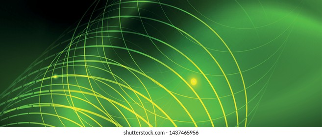 Techno-glühender Hintergrund, futuristische dunkle Vorlage mit Neonlicht-Effekten und einfachen Formularen