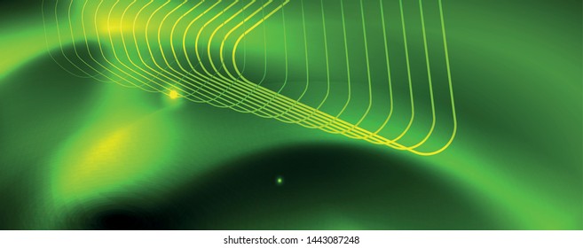 Techno-glühender Hintergrund, futuristische dunkle Vorlage mit Neonlicht-Effekten und einfachen Formularen