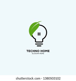 Techno Home logo template, vector illustration - Vector