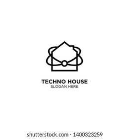 Techno House Logo Design Vector