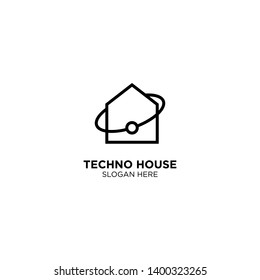 Techno House Logo Design Vector