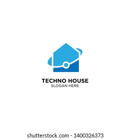 Techno House Logo Design Vector