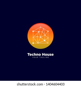 Techno House Logo Design Vector