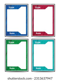 techno Identification abstract card frame border template design flyer with tile pattern texture 