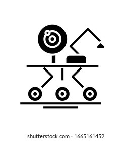 Techno Lab Black Icon, Concept Illustration, Vector Flat Symbol, Glyph Sign.