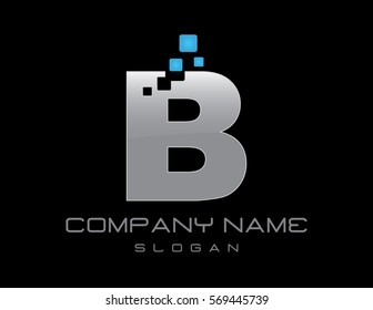 Techno Letter B Logo Stock Vector (Royalty Free) 569445739 | Shutterstock