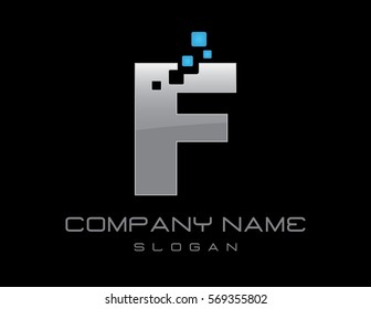 Techno letter F