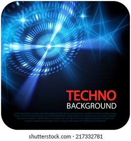 Techno light abstract background. Vector illustration