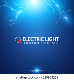 Techno lightning flash illustration. Vector illustration