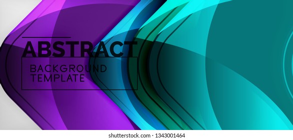 Techno lines, hi-tech futuristic abstract background template with arrow shapes. Vector design