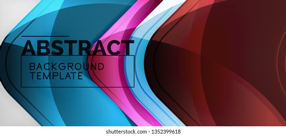 Techno lines, hi-tech futuristic abstract background template with arrow shapes. Vector design