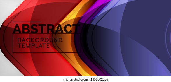 Techno lines, hi-tech futuristic abstract background template with arrow shapes. Vector design