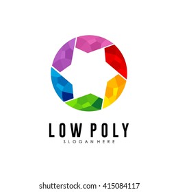 Techno Low poly Logo Template