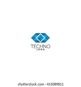 Techno Low poly Logo Template