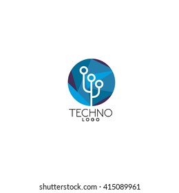 Techno Low poly Logo Template