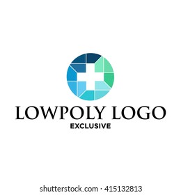 Techno Low poly Logo Template
