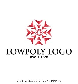 Techno Low poly Logo Template
